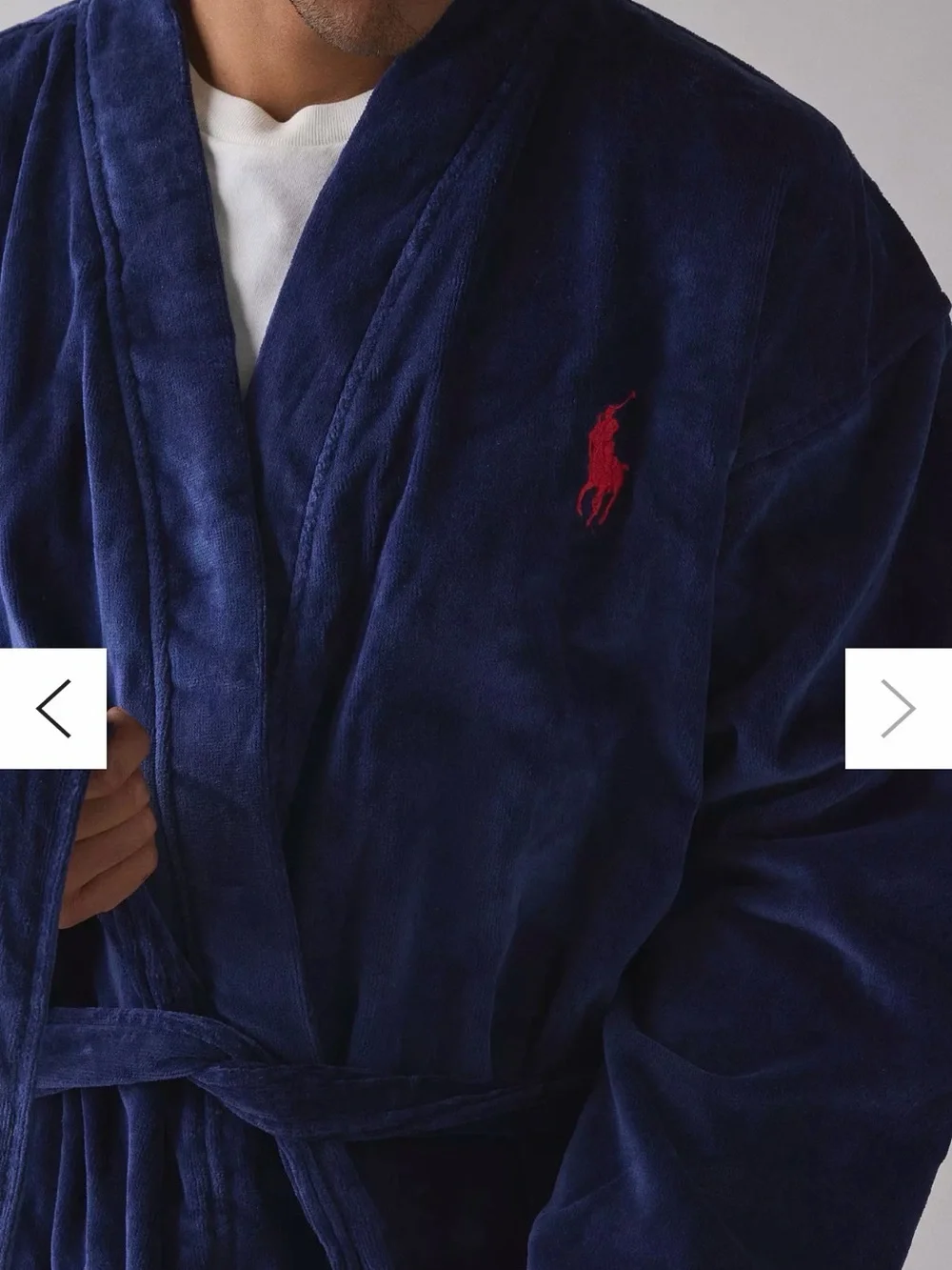 Polo Ralph Lauren Men's Sleepwear Soft Cotton Kimono Velour Robe